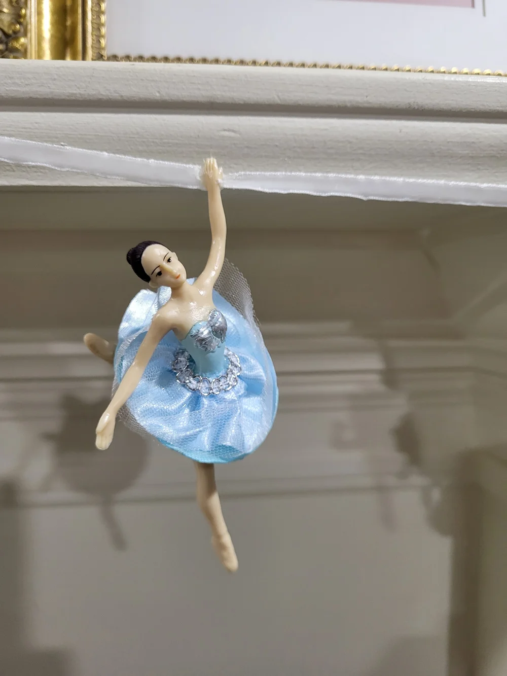 Ashland Ballerina Garland Ornaments in Light Blue and Pink